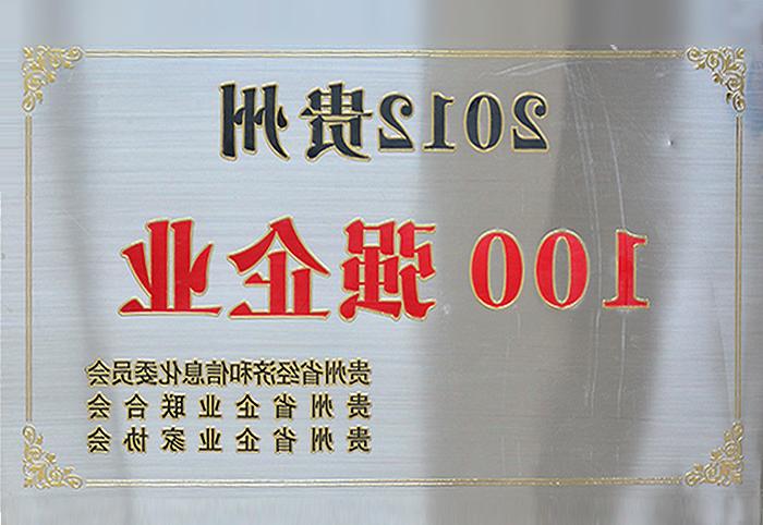 2012贵州100强企业